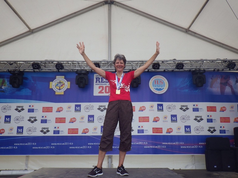 2014 SLRG Brigitte Wanger holt zwei Medaillen an Master WM